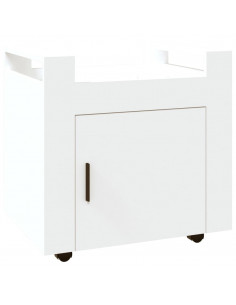 Carrello per Scrivania bianco 60x45x60 cm in Legno Multistrato 2
