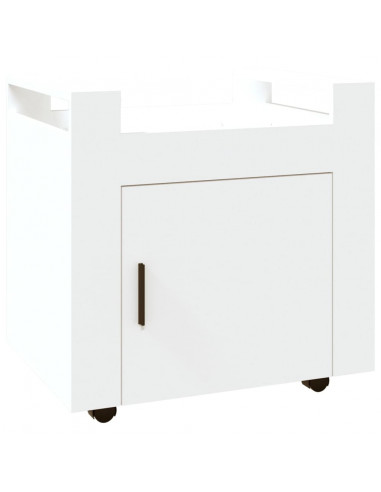Carrello per Scrivania bianco 60x45x60 cm in Legno Multistrato