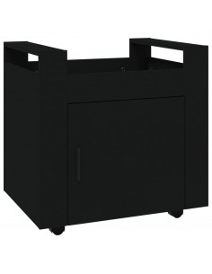 Carrello per Scrivania Nero 60x45x60 cm in Legno Multistrato 2