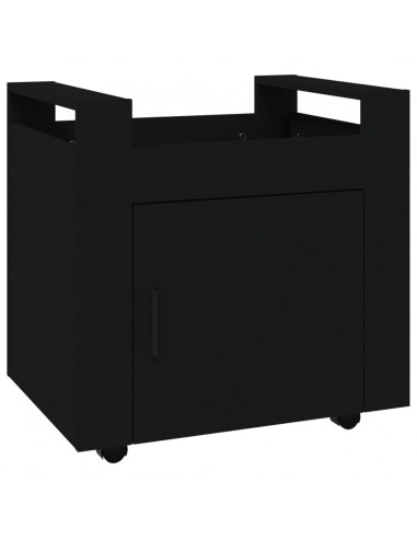 Carrello per Scrivania Nero 60x45x60 cm in Legno Multistrato