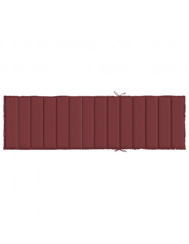 Cuscino per Lettino Prendisole Rosso Vino Mélange 200x50x4cm