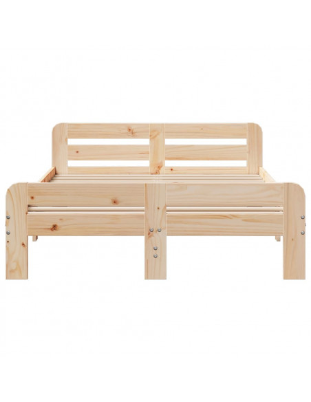 Letto senza Materasso 120x200 cm in Legno Massello di Pino