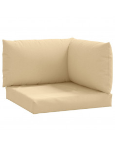 Cuscini per Pallet 3 pz Beige Mélange in Tessuto 2