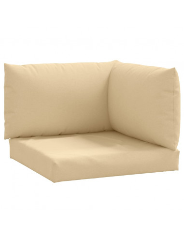 Cuscini per Pallet 3 pz Beige Mélange in Tessuto