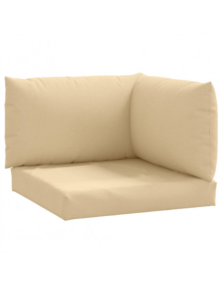 Cuscini per Pallet 3 pz Beige Mélange in Tessuto