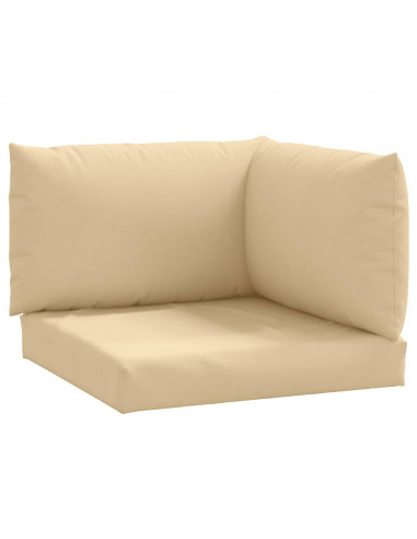 Cuscini per Pallet 3 pz Beige Mélange in Tessuto