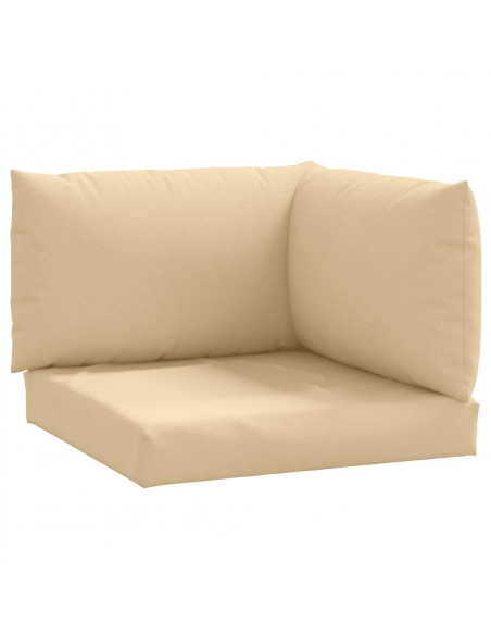 Cuscini per Pallet 3 pz Beige Mélange in Tessuto