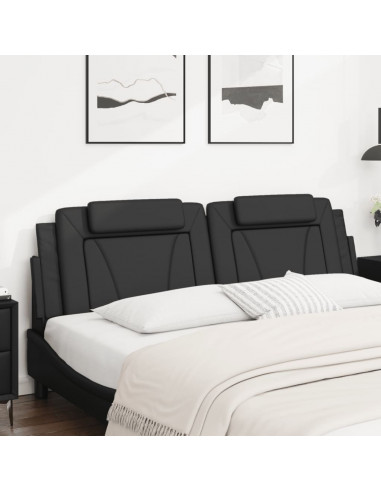 Cuscino Testiera Nero 180 cm in Similpelle