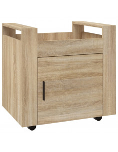 Carrello Scrivania rovere sonoma 60x45x60 cm Legno Multistrato 2