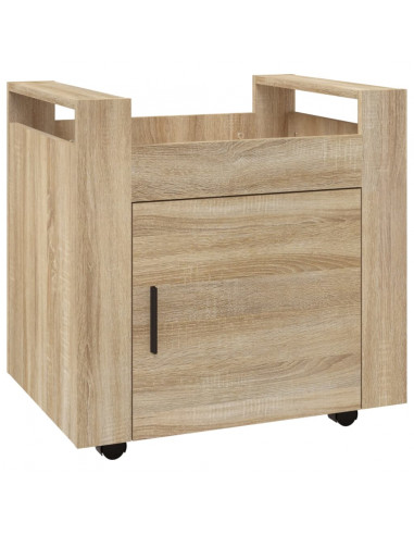 Carrello Scrivania rovere sonoma 60x45x60 cm Legno Multistrato