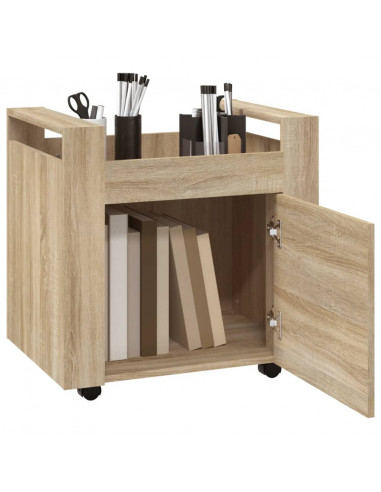 Carrello Scrivania rovere sonoma 60x45x60 cm Legno Multistrato