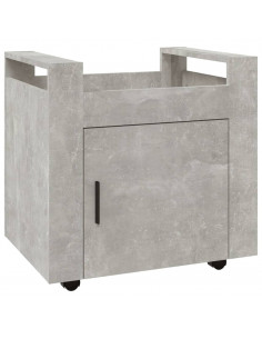 Carrello Scrivania Grigio cemento 60x45x60 cm Legno Multistrato 2