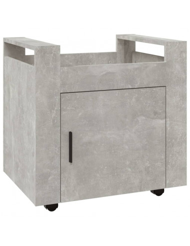 Carrello Scrivania Grigio cemento 60x45x60 cm Legno Multistrato