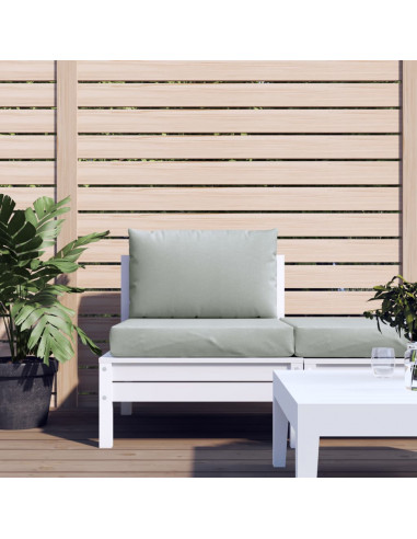 Cuscini per Pallet 2 pz Grigio Chiaro Mélange in Tessuto