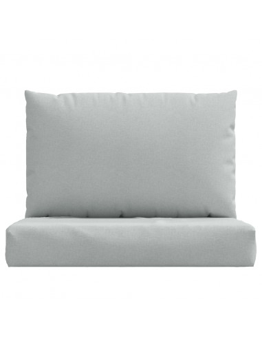 Cuscini per Pallet 2 pz Grigio Chiaro Mélange in Tessuto