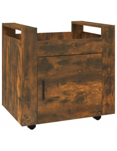 Carrello Scrivania rovere fumo 60x45x60 cm Legno Multistrato 2