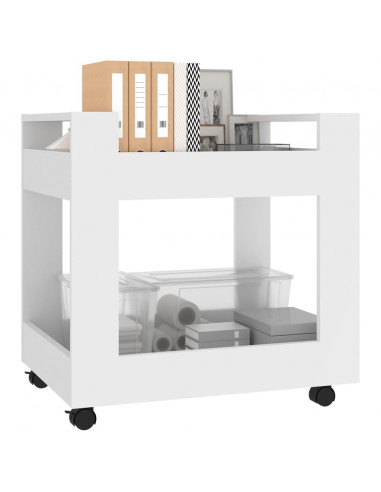 Carrello per Scrivania bianco 60x45x60 cm in Legno Multistrato