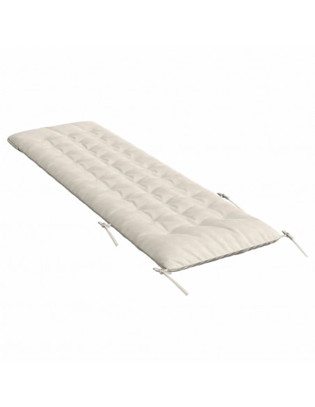 Cuscino per Lettino Crema 160x50x10 cm Finta Pelle Scamosciata