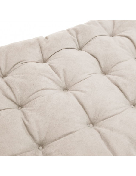 Cuscino per Lettino Crema 160x50x10 cm Finta Pelle Scamosciata