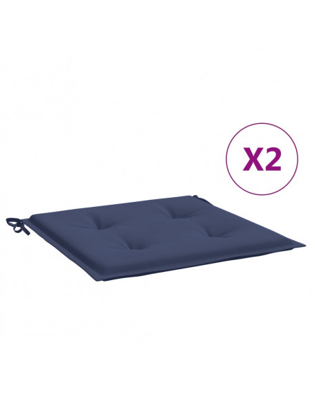 Cuscini per Pallet 2 pz Blu Marino 40x40x3 cm in Tessuto Oxford