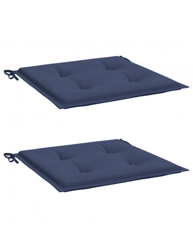 Cuscini per Pallet 2 pz Blu Marino 40x40x3 cm in Tessuto Oxford