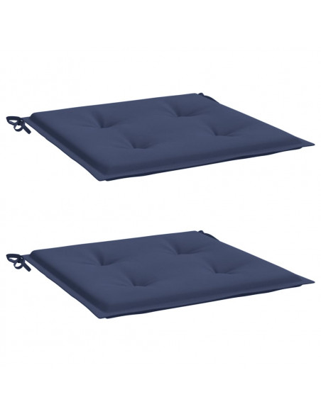 Cuscini per Pallet 2 pz Blu Marino 40x40x3 cm in Tessuto Oxford