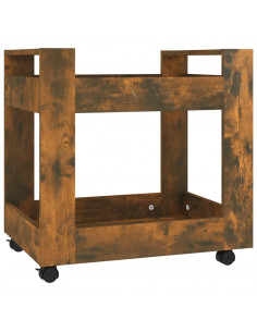 Carrello Scrivania rovere fumo 60x45x60 cm Legno Multistrato 2