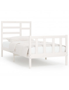 Giroletto Bianco in Legno Massello di Pino 90x200 cm 2