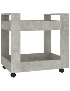 Carrello Scrivania Grigio cemento 60x45x60 cm Legno Multistrato 2