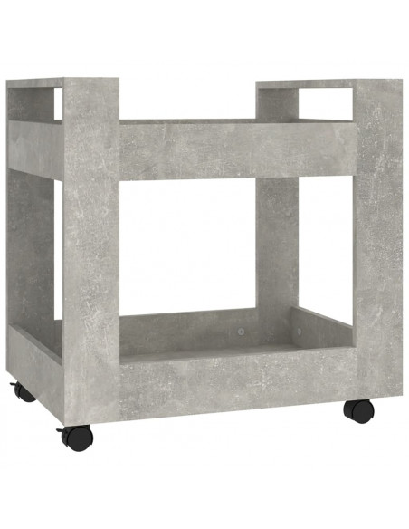 Carrello Scrivania Grigio cemento 60x45x60 cm Legno Multistrato