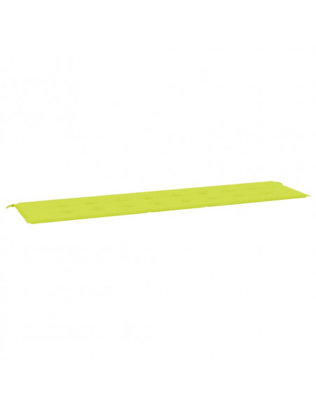 Cuscino per Panca Verde Brillante 200x50x3 cm in Tessuto Oxford
