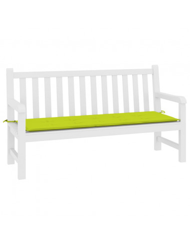 Cuscino per Panca Verde Brillante 200x50x3 cm in Tessuto Oxford