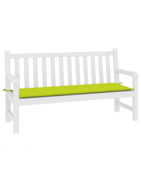 Cuscino per Panca Verde Brillante 200x50x3 cm in Tessuto Oxford