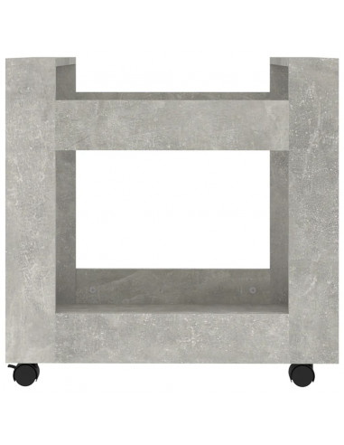 Carrello Scrivania Grigio cemento 60x45x60 cm Legno Multistrato