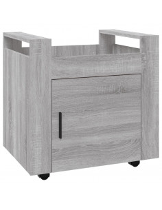 Carrello Scrivania Grigio Sonoma 60x45x60 cm Legno Multistrato 2