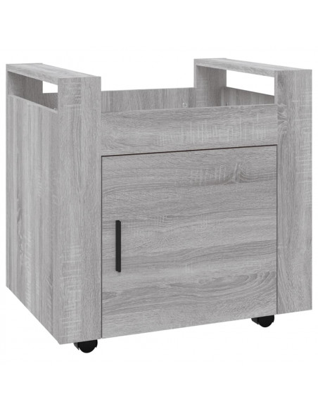 Carrello Scrivania Grigio Sonoma 60x45x60 cm Legno Multistrato