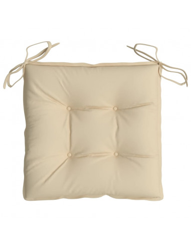 Cuscini per Sedia 2 pz Beige 40x40x7 cm in Tessuto Oxford