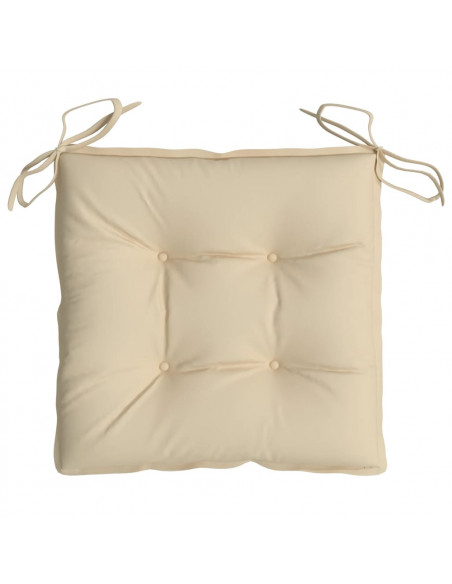 Cuscini per Sedia 2 pz Beige 40x40x7 cm in Tessuto Oxford