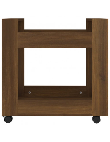 Carrello Scrivania Rovere Marrone 60x45x60 cm Legno Multistrato