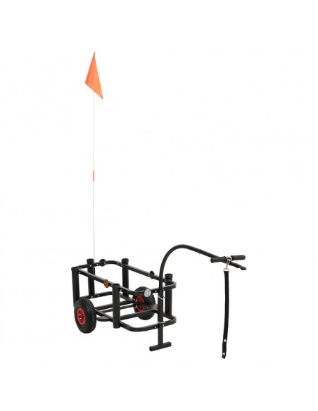 Carrello da Pesca Acciaio Nero