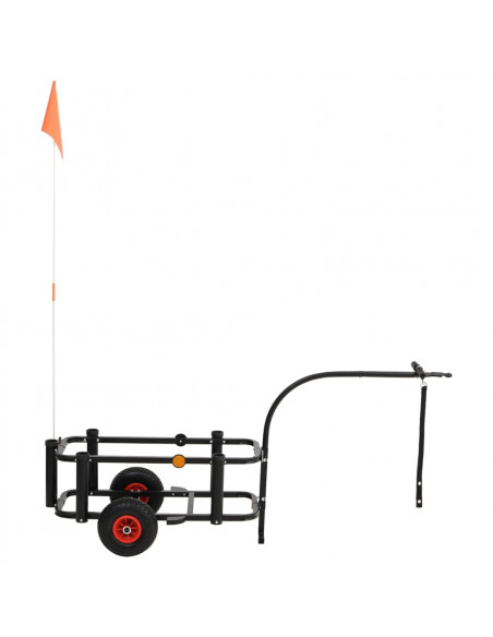Carrello da Pesca Acciaio Nero