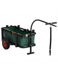 Carrello da Pesca con Borsa Acciaio Nero 2