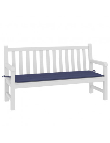 Cuscino Panca da Giardino Blu Marino 150x50x3 cm Tessuto Oxford