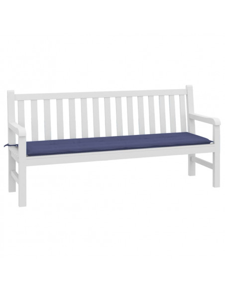 Cuscino per Panca Blu Marino 180x50x3 cm in Tessuto Oxford