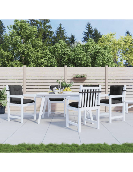 Cuscini Sedia Schiena Bassa 4 pz Antracite Mélange 100x50x7 cm