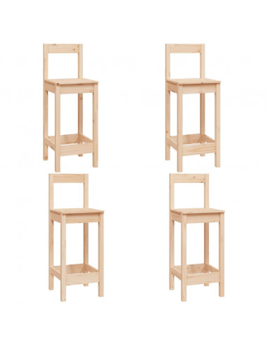 Set da Bar 5 pz in Legno Massello di Pino