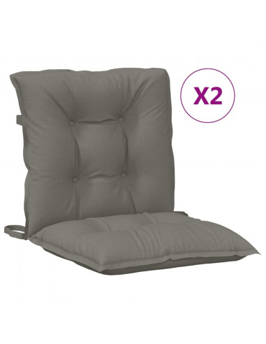 Cuscini Sedia Schiena Bassa 4 pz Grigio Mélange 100x50x7 cm