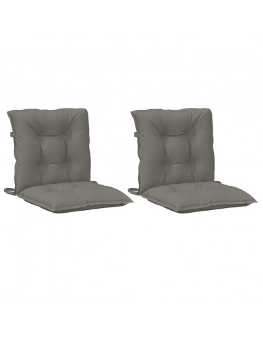 Cuscini Sedia Schiena Bassa 4 pz Grigio Mélange 100x50x7 cm