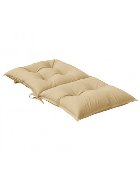 Cuscini Sedia Schiena Bassa 4 pz Beige Mélange 100x50x7 Tessuto