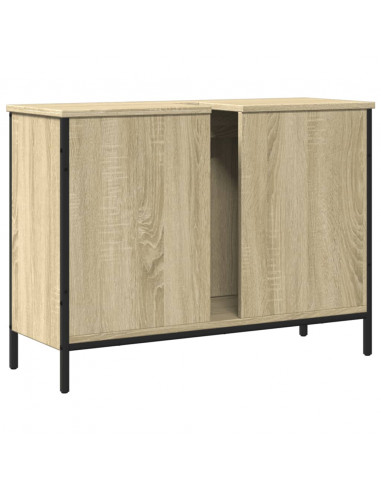Mobile Lavabo Bagno Rovere Sonoma 80x30x60 cm Legno Multistrato